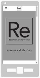 Image of Robertson Environmental viewed through a mobile phone